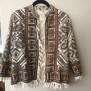BILLABONG tribal fringe jacket